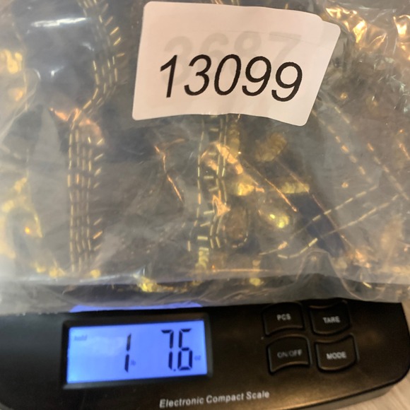 Vtg Scala Beaded Sequin Jacket Womens PM Gold 100% Silk Cropped Bolero Glam - Picture 13 of 13